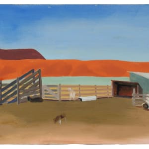 Corral at Ghost Ranch, New Mexico by Phyllis Anna Stevens Estate