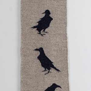 Four Vertical Crows Tapestry by Phyllis Anna Stevens Estate, Image 1.