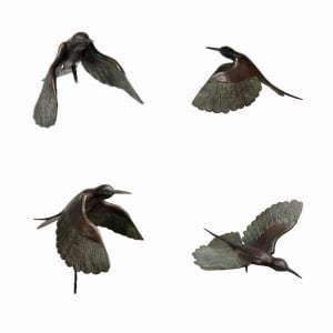 THREE BEE-EATERS IN FLIGHT 1/6 by Maritza Breitenbach 
