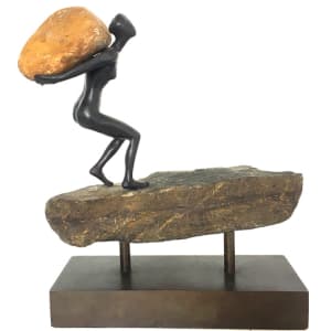 ROCK SERIES: ARTIST PROOF (AP) Bronze & Rock by Maritza Breitenbach  Image: ROCKSERIES III/IV 'CARRYING'