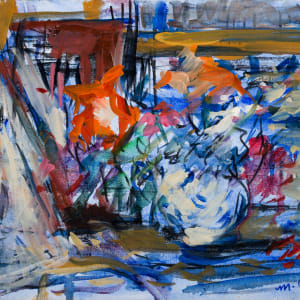 Red, White & Blue Flowers by Miriam McClung