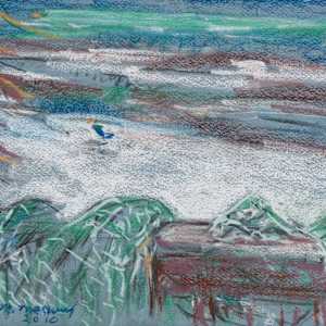 The Fishing Net and the Chair at the Beach by Miriam McClung, Image 1.