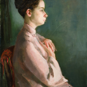 Woman in the Pink Blouse by Miriam McClung