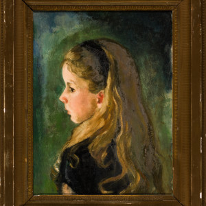 Young Girl with Black Headband by Miriam McClung 