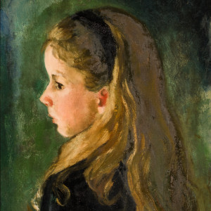 Young Girl with Black Headband by Miriam McClung