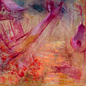The Bird House, Arm and Gourd by the Creek by Miriam McClung