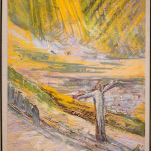 The Crucifixion (Left Panel) by Miriam McClung, Image 3.