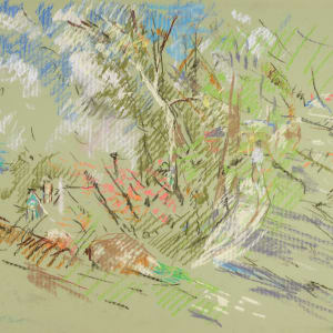 Stations of the Cross - Study - Altamont Road -3 by Miriam McClung