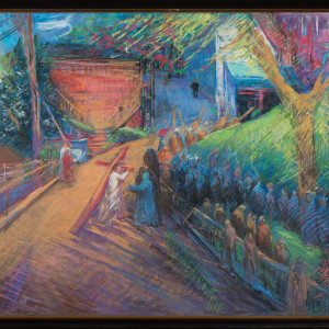 4 - Stations of the Cross Series - Jesus Meets Mary His Mother by Miriam McClung 