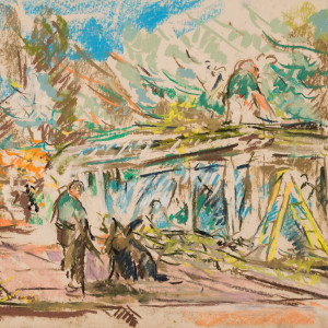 Workers at the Birmingham Botanical Gardens by Miriam McClung, Image 1.