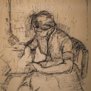 Portrait of My Mother at Her Desk by Miriam McClung