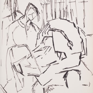 Woman with a Stroller in the Park by Miriam McClung