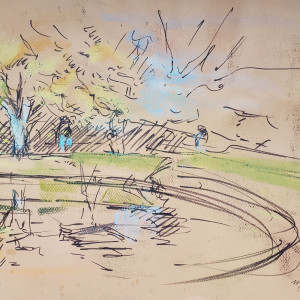 Botanical Gardens Study by Miriam McClung, Image 1.