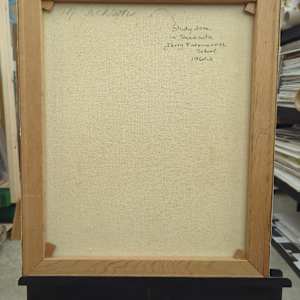 Woman in the White Blouse by Miriam McClung  Image: Back of work. 