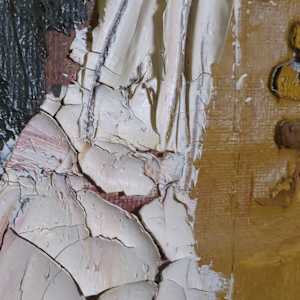 White Abstract by Miriam McClung  Image: Front: Paint Cracking
