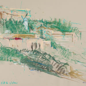 Study for "The Man with the Cell Phone" by Miriam McClung, Image 1.