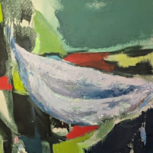 Green Lavender Red Abstract by Miriam McClung, Image 4.
