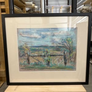 The Country Fence by Miriam McClung  Image: Framed. Not color correct.
