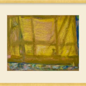 Yellow Window by Miriam McClung  Image: Simulated Framebridge frame "Dolly" with off white mat. Add $180 if you would like it framed.