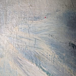 Figures in a Blue Landscape by Miriam McClung  Image: Front. Condition 1. Cracking paint.