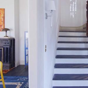 Orange Abstract by Miriam McClung  Image: A reproduction of Miriam's 1959 work "Orange Abstract" on HGTV's Cheap Old Houses which aired in Season 1 Episode 4 “Harmonious Old Home” which aired Jun 11, 2024.