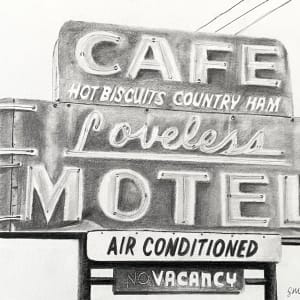 Cafe Loveless by Shana Bowes  Image: Graphite on bristol vellum