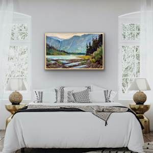 Print- Escape to the Mountains by Bridgette Martin Fine Art