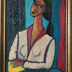 Model and Artist № 48: Lady with a Yellow Paper by Karl Lund 