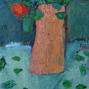 Nature Morte № 6:  Roses in a Vase by Karl Lund 