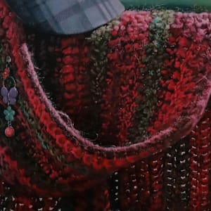 Solitary Colors by Sonia C. C. Colón  Image: Detail of scarf center area.