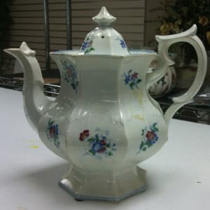 Large Floral Teapot by Alcock
