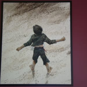 Young Boy Barefoot with Back to Viewer by Li Ming Shun