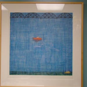 Bridge, Boat, Dog (3 in series) by Jennifer Bartlett