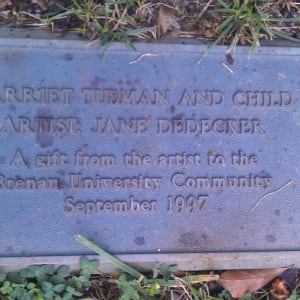 Harriet Tubman and child by Jane Dedecker