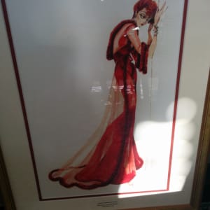 Costume Illustration for Bette Davis as Maraget Delorca, Dead Ringer by Donfeld