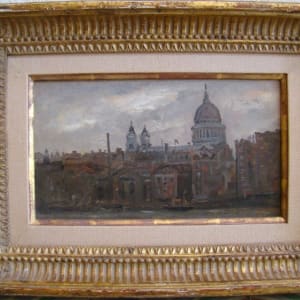 View of St. Paul's, London (from the river Thames) by Theodore Robinson
