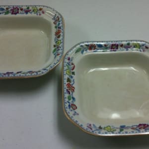2 Dishes with Floral Pattern by Mason