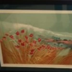 Red Poppies in a Straw Field by C. Micbutus