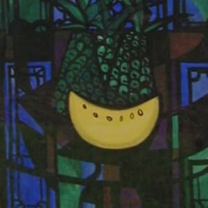 Still Life, Pineapples and Watermelon by Amelia Pelaez