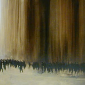 Street Scene  (diptych) by Geoffrey Johnson