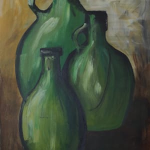 Green Glass Jugs by Margaret Park