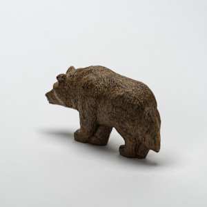 Fred Bowannie, Wolf, Zuni Stone (Travertine) by Fred Bowannie (1950-)  Image: Fred Bowannie, Wolf, Zuni Stone (Travertine)