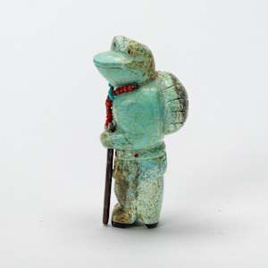 Freddy Leekya, Frog with Cane, Turquoise by Freddy Leekya  Image: Freddy Leekya, Frog with Cane, Turquoise