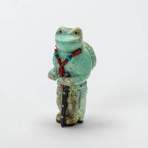 Freddy Leekya, Frog with Cane, Turquoise by Freddy Leekya