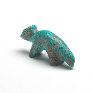Wolf, Turquoise Leeyka Deyuse 1889 - 1966 by Leekya Deyuse (1899-1966)  Image: Leekya Deyuse, Wolf, Turquoise