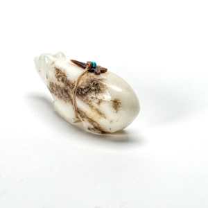 Patrick Homer (d) Bear with offering bundle ,  Marble by Patrick Homer (d)