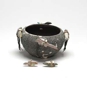 Edna Leki (1924 - 2003)  Fetish Pot by Edna Leki