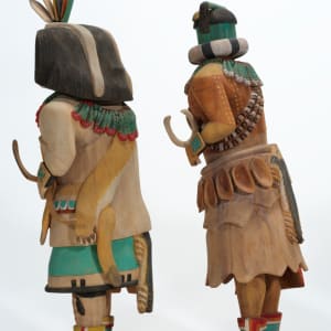 Sayadasha and Wokkwinne (Zuni Longhorn Entourage) Sayadasha and  Hututu (detail) by Bart Gasper Sr.  (d), Bart Gasper Sr.  Image: Sayadasha and Wokkwinne (Zuni Longhorn Entourage) Sayadasha and  Hututu (detail)