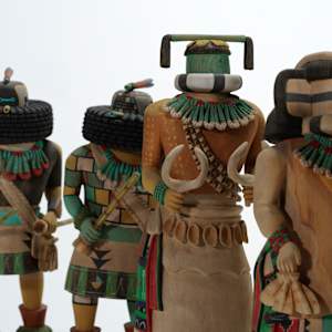 Sayadasha and Wokkwinne (Zuni Longhorn Entourage) Sayadasha and  Hututu (detail) by Bart Gasper Sr.  (d), Bart Gasper Sr.