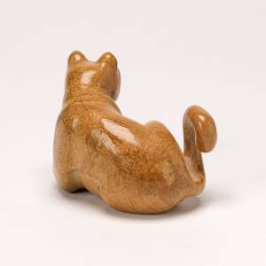 Orin Eriacho, Mt. Lion with Ball, Travertine by Orin Eriacho  Image: Orin Eriacho, Mt. Lion with Ball, Travertine